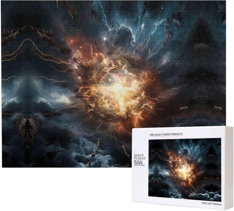 لغز بانوراما انفجار الأرض فايا 500 قطعة للكبار ديكور المنزل 20.4 × 15 بوصة - Image 1